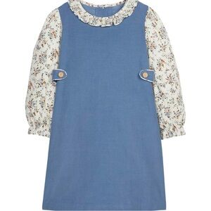Little English Blue and White Floral Dress